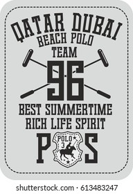 American Polo sports graphic design vector art