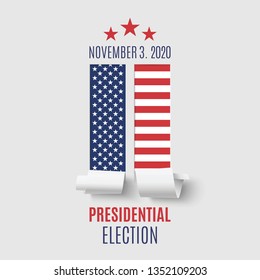 American Presidential Election abstrac poster template. Vector illustration.