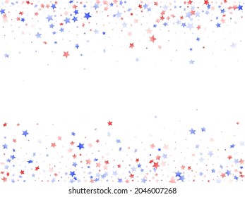 El Día de los Presidentes de Estados Unidos es un telón de fondo. Confesar en los colores de la bandera de los Estados Unidos para el Día del Presidente. Estrellas blancas azules rojas de moda en un vector patriótico norteamericano blanco. El 4 de julio, el estrellín de las festividades.