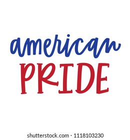 American Pride in hand lettering