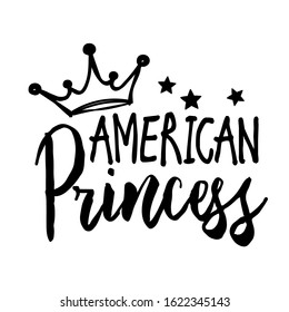 American princess  Crown Stars clipart