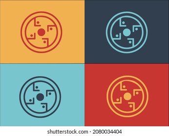American Protection Amulet Logo Template, Simple Flat Icon Of amulet,indian,protection