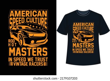 American Race Car t-Shirt design, Custom retro Car T-Shirt for Men Car Shirts for Women T-shirt design.