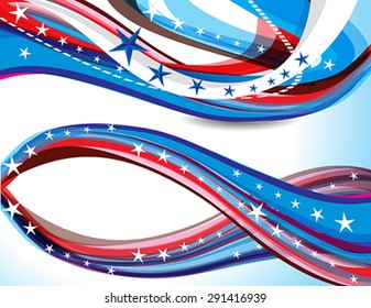 American republic day background vector illustration 