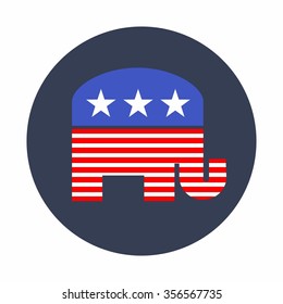 American Republican Elephant Vector
