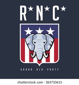 American  Republican Party Election Elephant Symbol Vector