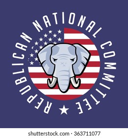 American  Republican Party Election Elephant Symbol Vector