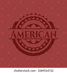  American retro red emblem