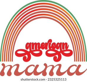 American Retro svg design and eps file