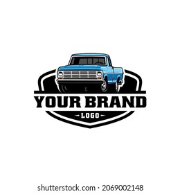 american retro truck isolated vector, good for illustration or logo design