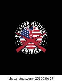 American retro vintage hunting t shirt, American retro vintage hunting t shirt design