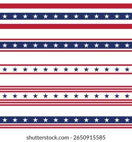 American ribbon flag, USA border stripe, USA decorative banner, customizable stroke, vector, illustration