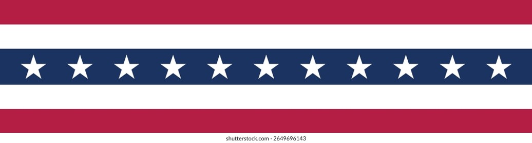 American ribbon flag vector icon. USA flag banner ribbon. Independence Day United States frames and dividers. decorations - border lines. Memorial Day.