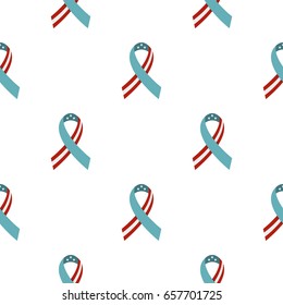 American ribbon pattern seamless background in flat style repeat vector illustration