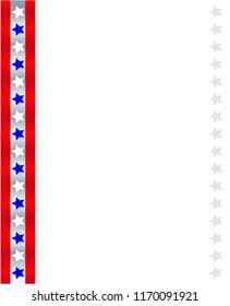 American ribbon USA symbol frame.