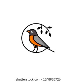 American Robin Logo Template