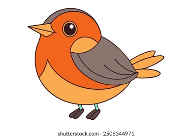 "American Robin Vector Illustration - High-Quality Design"