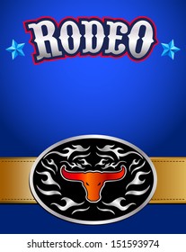 American Rodeo poster - western belt buckle 