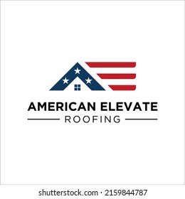 american roofing logo design template