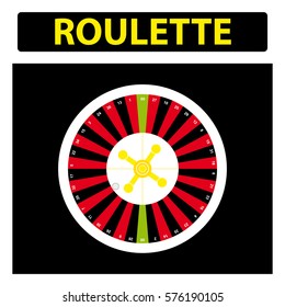 American roulette on white background. Vector illustration.