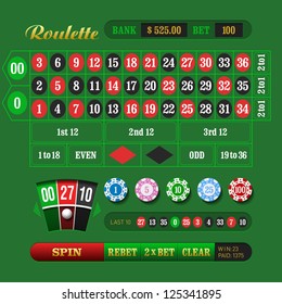 American Roulette. Vector.