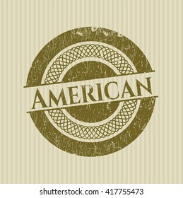 American with rubber seal texture
