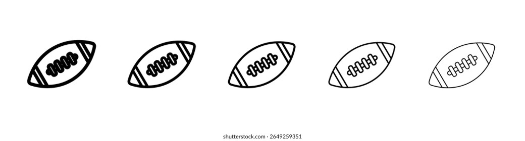American Rugby ball icon Flat design on isolated background