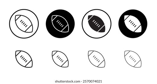 American Rugby ball icon Outline vector for web ui