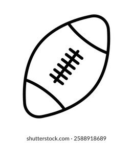 American Rugby ball icon Outline vector symbol sign