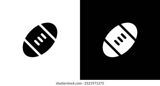 Ilustración vectorial de conjunto de iconos de pelota de rugby estadounidense