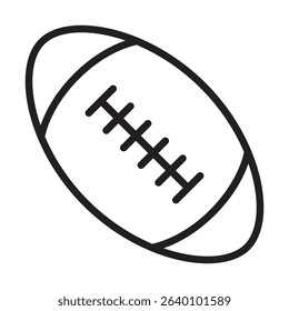 American Rugby ball icon Thin line illustration