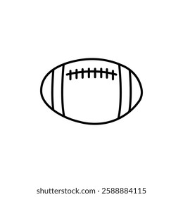 American Rugby ball icon Vector logo set flat