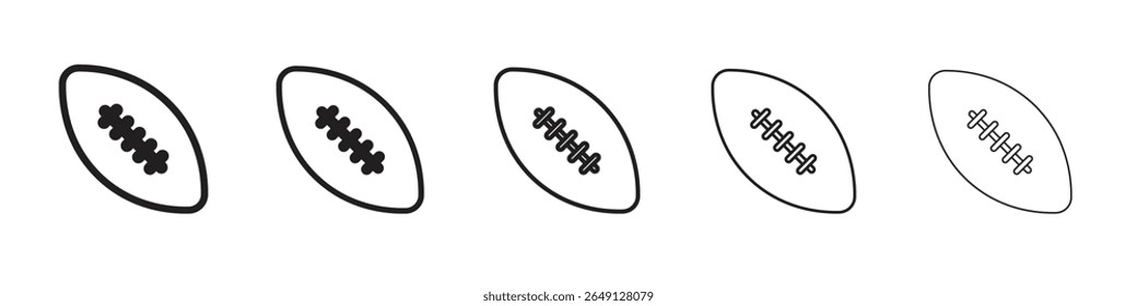 American Rugby ball icon vector illustration isolated
