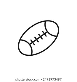 American Rugby ball logo sign vector outline