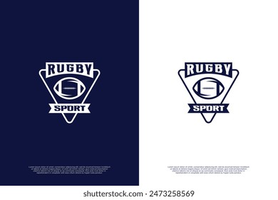 American rugby tournament badge logo design