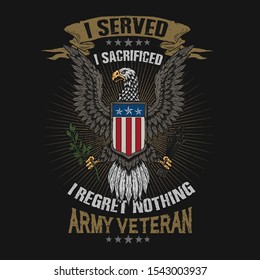 american sacrificed veteran emblem illustration vector