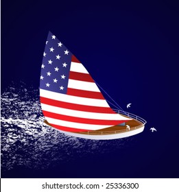 American sailboat
