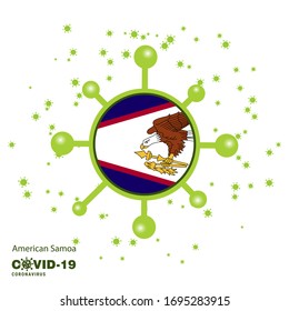 American Samoa Coronavius Flag Awareness Background. Stay home, Stay Healthy. Take care of your own health. Pray for Country