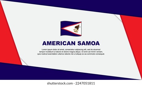 Modèle De Conception Abstraite D'Arrière-Plan Du Drapeau Des Samoa Américaines. Illustration Vectorielle de la bannière de la fête de l'indépendance des Samoa américaines. fête de l'indépendance des Samoa américaines