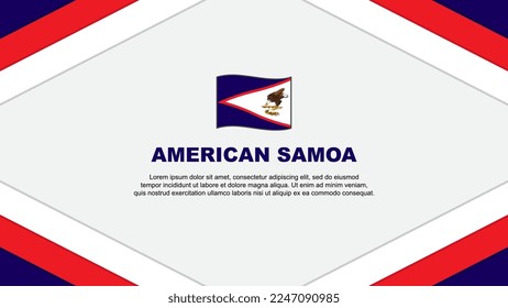 Modèle De Conception Abstraite D'Arrière-Plan Du Drapeau Des Samoa Américaines. Illustration Vectorielle de la bannière de la fête de l'indépendance des Samoa américaines. Modèle Samoa américaines