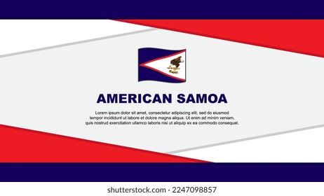 Modèle De Conception Abstraite D'Arrière-Plan Du Drapeau Des Samoa Américaines. Illustration Vectorielle de la bannière de la fête de l'indépendance des Samoa américaines. Samoa américaines Image Vectorielle