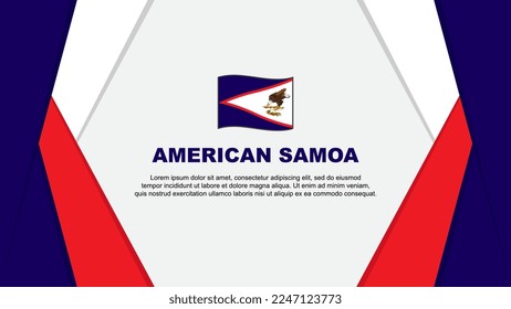 Modèle De Conception Abstraite D'Arrière-Plan Du Drapeau Des Samoa Américaines. Illustration Vectorielle de la bannière de la fête de l'indépendance des Samoa américaines. Arrière-Plan des Samoa américaines
