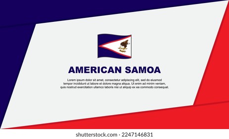 Modèle De Conception Abstraite D'Arrière-Plan Du Drapeau Des Samoa Américaines. Illustration Vectorielle de la bannière de la fête de l'indépendance des Samoa américaines. Bannière des Samoa américaines