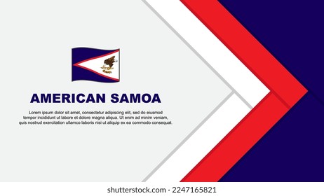 Modèle De Conception Abstraite D'Arrière-Plan Du Drapeau Des Samoa Américaines. Illustration Vectorielle de la bannière de la fête de l'indépendance des Samoa américaines. Dessin des Samoa américaines