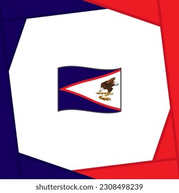 Plantilla de diseño de fondo de resumen de la bandera de Samoa Americana. Afiche del Día de la Independencia de Samoa Americana en medios sociales. Banner de Samoa Americana