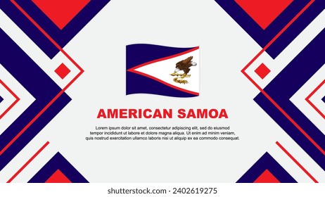 American Samoa Flag Abstract Background Design Template. American Samoa Independence Day Banner Wallpaper Vector Illustration. American Samoa Illustration
