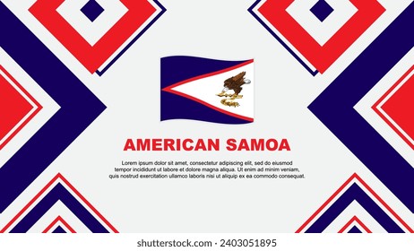 American Samoa Flag Abstract Background Design Template. American Samoa Independence Day Banner Wallpaper Vector Illustration. American Samoa Independence Day
