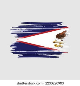 American Samoa Flag Brush Vector Illustration