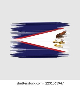 American Samoa Flag Brush Vector Illustration