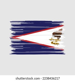 American Samoa Flag Brush Vector Illustration
